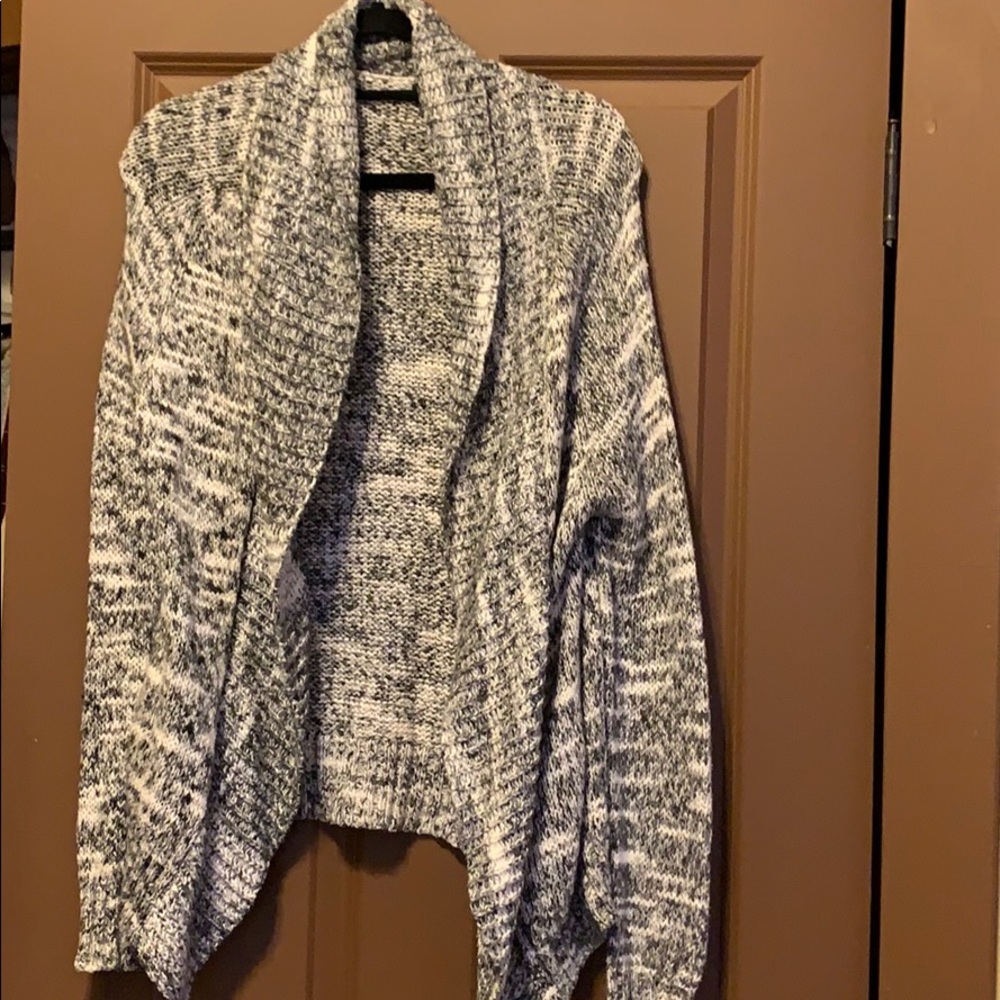 Long comfy cardigan.